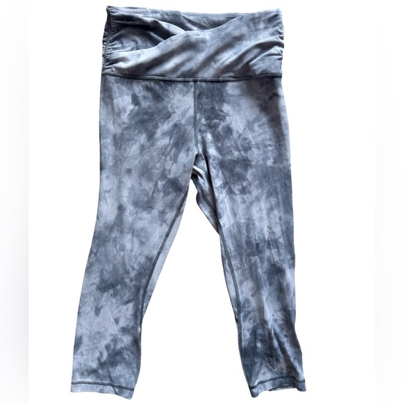 Lululemon Align Cross Waist Crop 21” Leggings - Diamond Dye Stargaze Pitch Grey - Picture 6 of 11